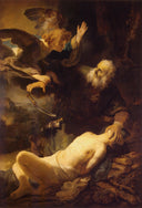 Sacrifice of Isaac by Rembrandt — hand-painted cultural oil painting reproduction on canvas