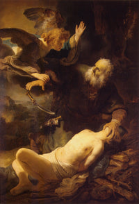 Sacrifice of Isaac by Rembrandt — hand-painted cultural oil painting reproduction on canvas