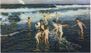 Sad Inheritance Study (Beach Rascals) by Joaquín Sorolla — beach oil painting wall art, Impressionism