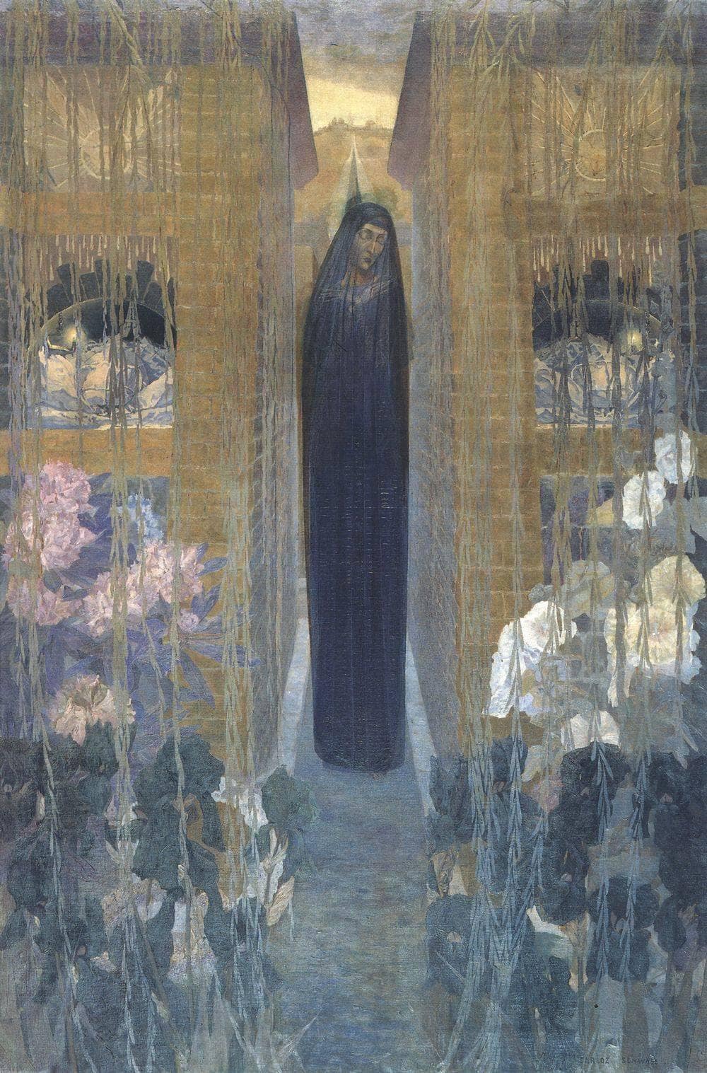 Sadness by Carlos Schwabe — hand-painted abstract oil painting reproduction on canvas