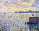 Sailboats and Estuary by Theo van Rysselberghe — hand-painted impressionism oil painting reproduction on canvas