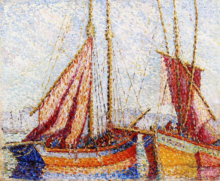 Sailboats by Henri-Edmond Cross — hand-painted nautical oil painting reproduction on canvas