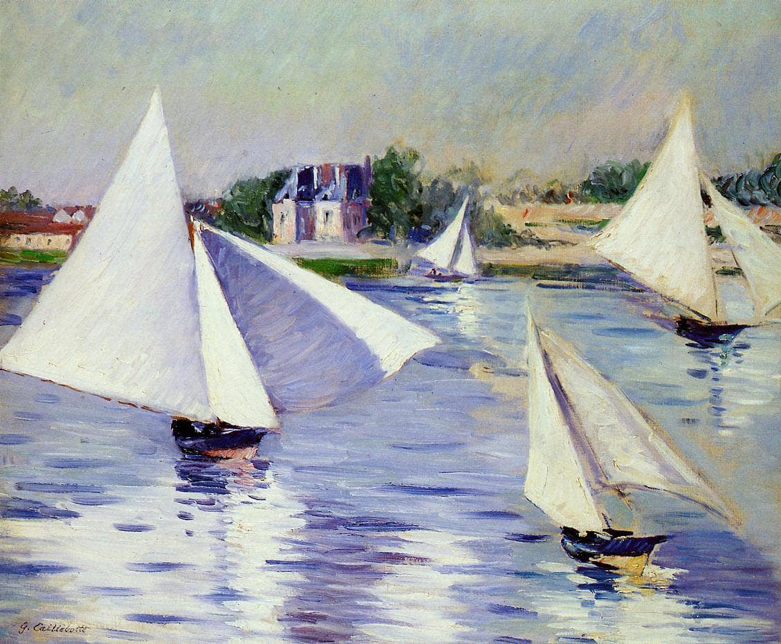 Sailboats on  the Seine at Argenteuil