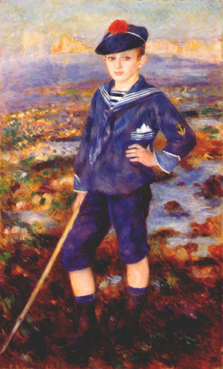 Sailor Boy (Portrait of Robert Nunes) by Pierre-Auguste Renoir — hand-painted portrait oil painting reproduction on canvas