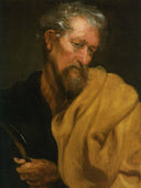 Saint Bartholomew by Anthony van Dyck — hand-painted portrait oil painting reproduction on canvas