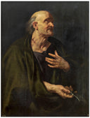 Saint Bartholomew by Peter Paul Rubens — male oil painting wall art, Baroque