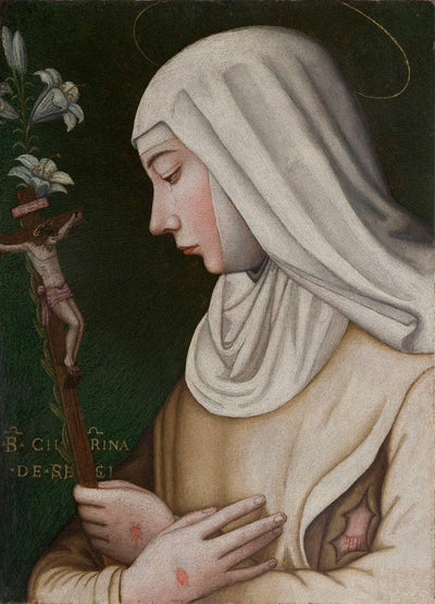 Saint Catherine with a Lily in master bedroom