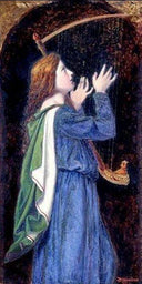 Saint Cecilia by John Atkinson Grimshaw, religion oil painting wall art, Romanticism