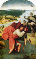 Saint Christopher by Hieronymus Bosch — religion oil painting wall art, Northern Renaissance