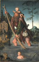 Saint Christopher by Lucas Cranach the Elder — religion oil painting wall art, Northern Renaissance