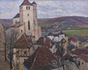 Saint Cirq Lapopie by Henri Martin — hand-painted architectural oil painting reproduction on canvas