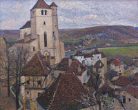 Saint Cirq Lapopie by Henri Martin — hand-painted architectural oil painting reproduction on canvas