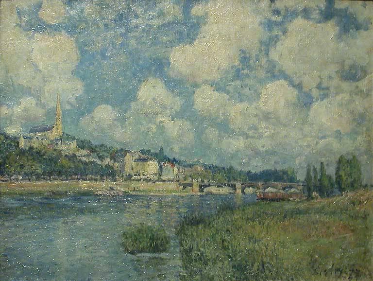 Saint Cloud by Alfred Sisley — hand-painted landscape oil painting reproduction on canvas