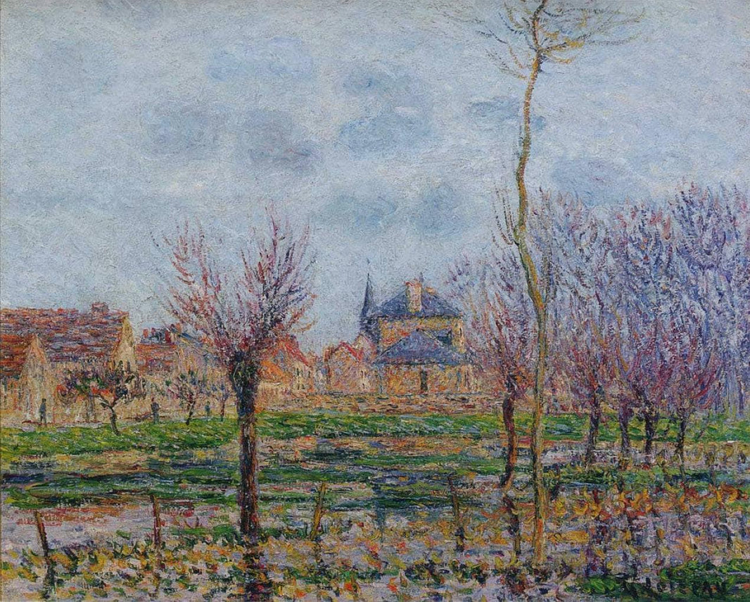 Saint Cyr du Vaudreuil by Gustave Loiseau — hand-painted architectural oil painting reproduction on canvas