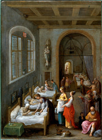 Saint Elizabeth of Hungary Bringing Food for the Inmates of a Hospital by Adam Elsheimer — hand-painted cultural oil painting reproduction on canvas