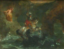 Saint George Fighting the Dragon, Perseus Delivering Andromeda by Eugene Delacroix — hand-painted landscape oil painting reproduction on canvas