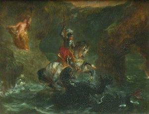 Saint George Fighting the Dragon, Perseus Delivering Andromeda - Eugene Delacroix