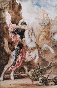 Saint George by Gustave Moreau — hand-painted cultural oil painting reproduction on canvas