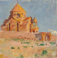 Saint Hripsime Church. Etchmiadzin by Yeghishe Tadevosyan — hand-painted cultural oil painting reproduction on canvas