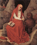 Saint Jerome and the Lion by Rogier van der Weyden — religion oil painting wall art, Northern Renaissance