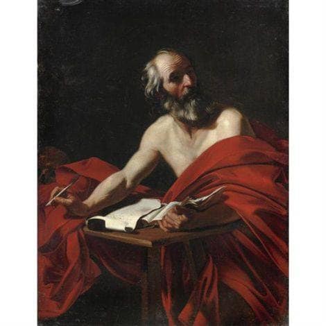 Saint Jerome by Nicolas Tournier — hand-painted portrait oil painting reproduction on canvas