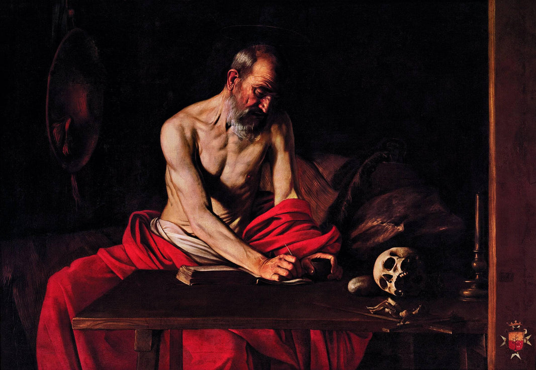 Saint Jerome Writing by Caravaggio — hand-painted portrait oil painting reproduction on canvas