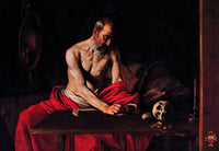 Saint Jerome Writing by Caravaggio — hand-painted portrait oil painting reproduction on canvas