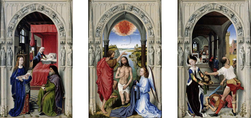 Saint John Altarpiece by Rogier van der Weyden, hand-painted cultural oil painting reproduction on canvas