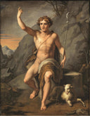 Saint John the Baptist in the desert by Vincenzo Camuccini — hand-painted cultural oil painting reproduction on canvas