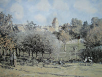 Saint Lubin Church by Alfred Sisley — hand-painted botanical oil painting reproduction on canvas