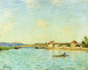 Saint Mammes by Alfred Sisley — hand-painted architectural oil painting reproduction on canvas