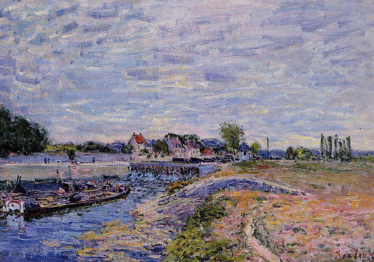 Saint Mammes Dam - Alfred Sisley