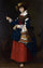 Saint Margaret, dressed as a shepherdess in entryway