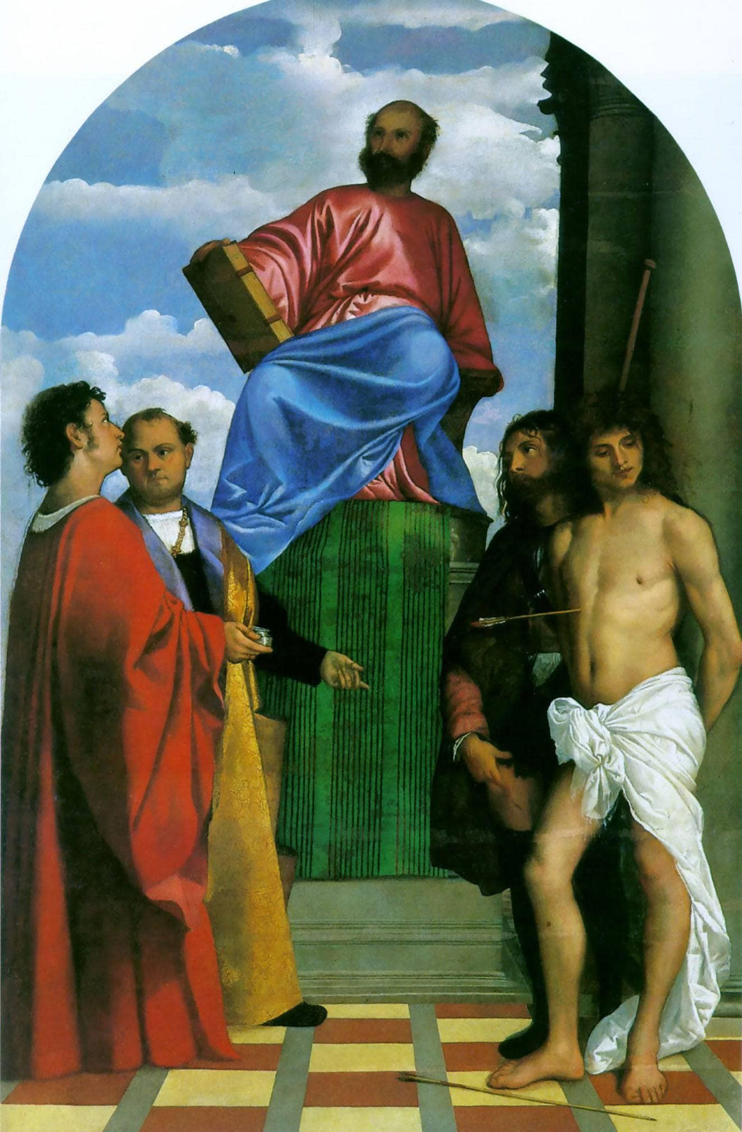 Saint Mark Enthroned by Titian — hand-painted cultural oil painting reproduction on canvas
