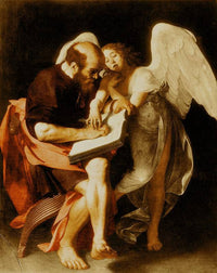 Saint Matthew and the Angel by Caravaggio — hand-painted cultural oil painting reproduction on canvas