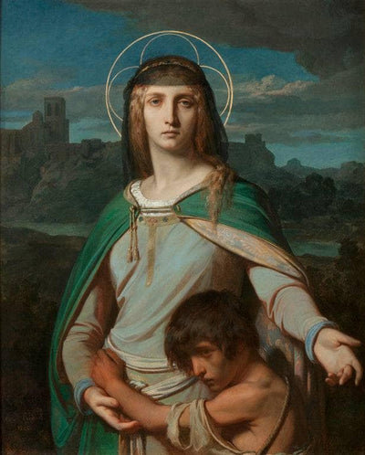 Saint Monica in a Landscape in home office