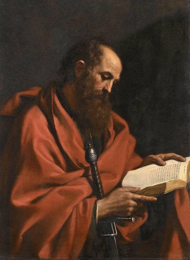 Saint Paul by Guercino — hand-painted portrait oil painting reproduction on canvas