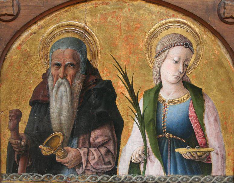 Saints Anthony and Lucia - Carlo Crivelli