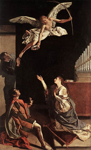 Saints Cecilia, Valerianus and Tiburtius - Orazio Gentileschi