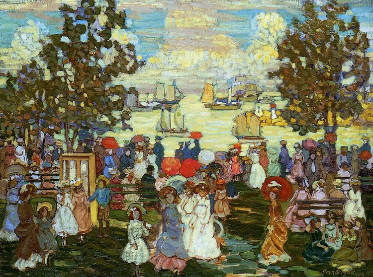 Salem Willows (also known as The Promenade, Salem Harbor) - Maurice Prendergast