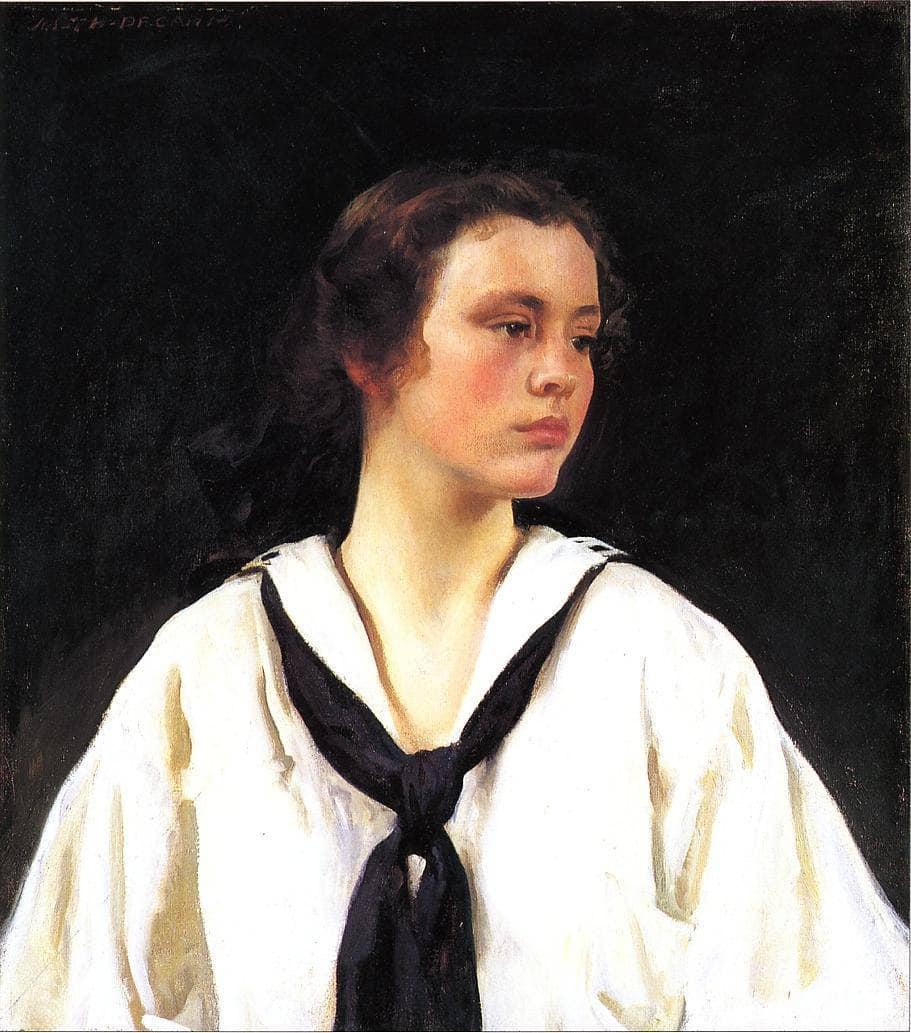 Sally by Joseph DeCamp — hand-painted portrait oil painting reproduction on canvas