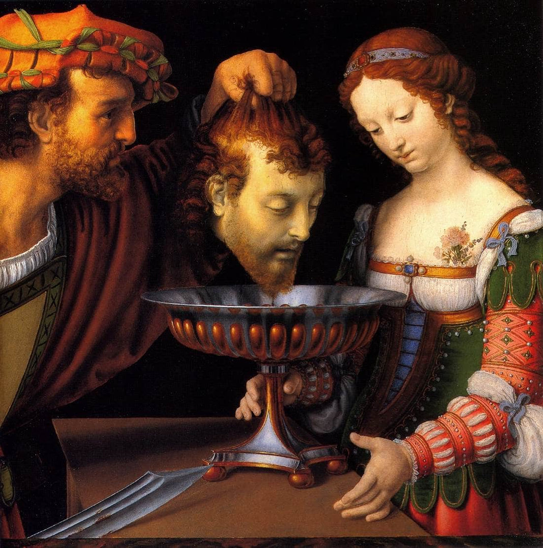 Salome with the head of John the Baptist by Andrea Solario — hand-painted cultural oil painting reproduction on canvas