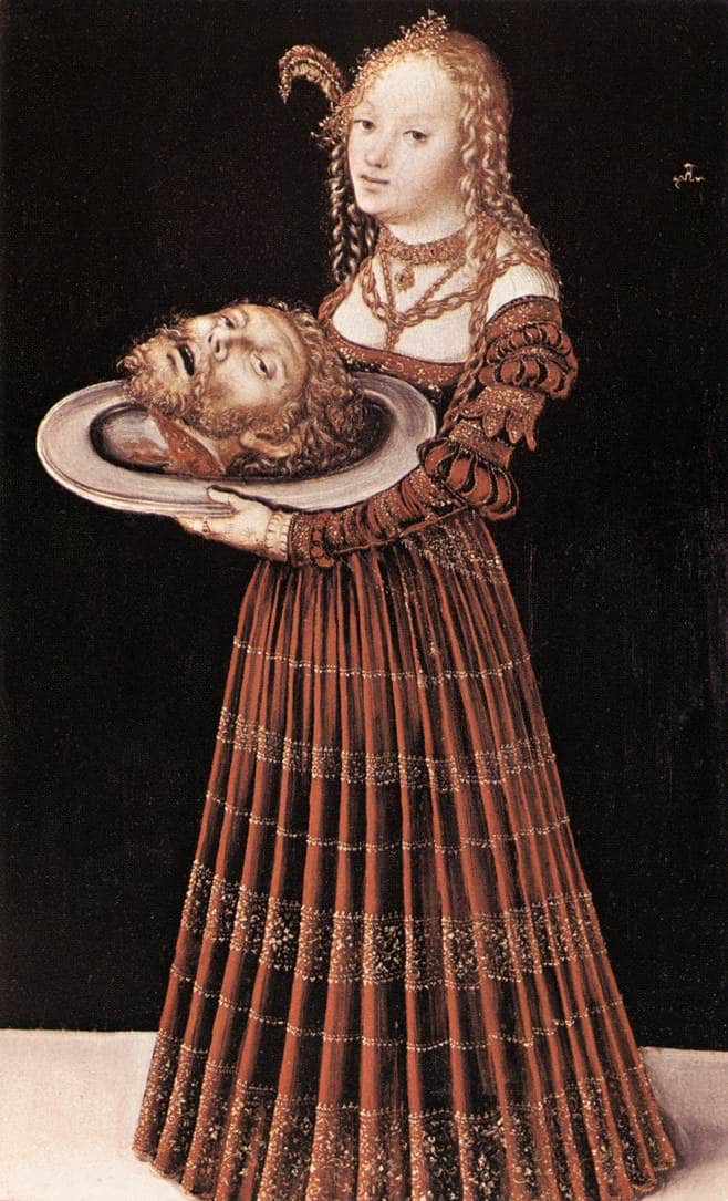 Salome with the Head of St. John the Baptist by Lucas Cranach the Elder — hand-painted cultural oil painting reproduction on canvas