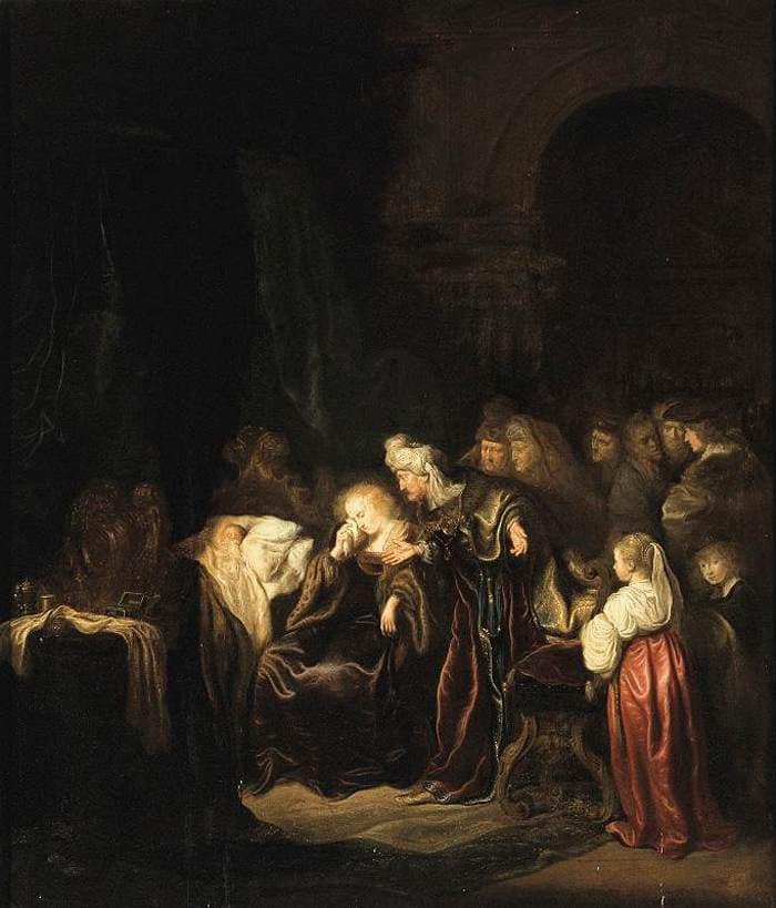David and Batsheba mourning over Their Dead Son