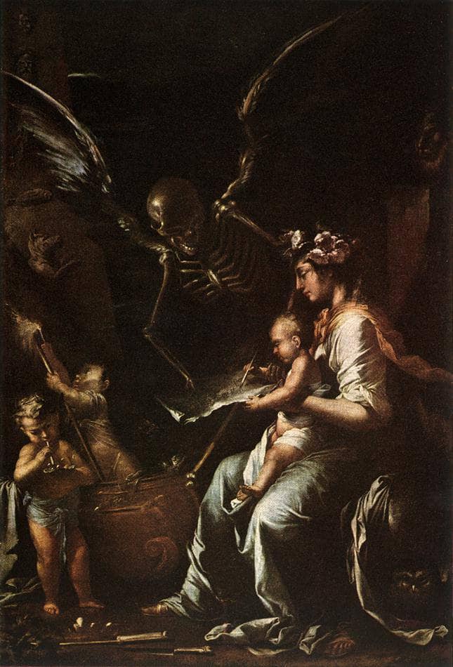 Human Fragility by Salvator Rosa — hand-painted cultural oil painting reproduction on canvas