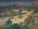 Samarkand by Kuzma Petrov-Vodkin — hand-painted architectural oil painting reproduction on canvas
