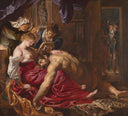 Samson and Delilah by Peter Paul Rubens — male oil painting wall art, Baroque