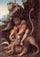 Samson's Fight with the Lion in dining room