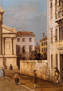 San Francesco della Vigna, Church And Campo by Canaletto — vintage oil painting wall art, Baroque