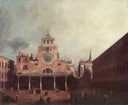San Giacomo di Rialto by Canaletto — hand-painted architectural oil painting reproduction on canvas